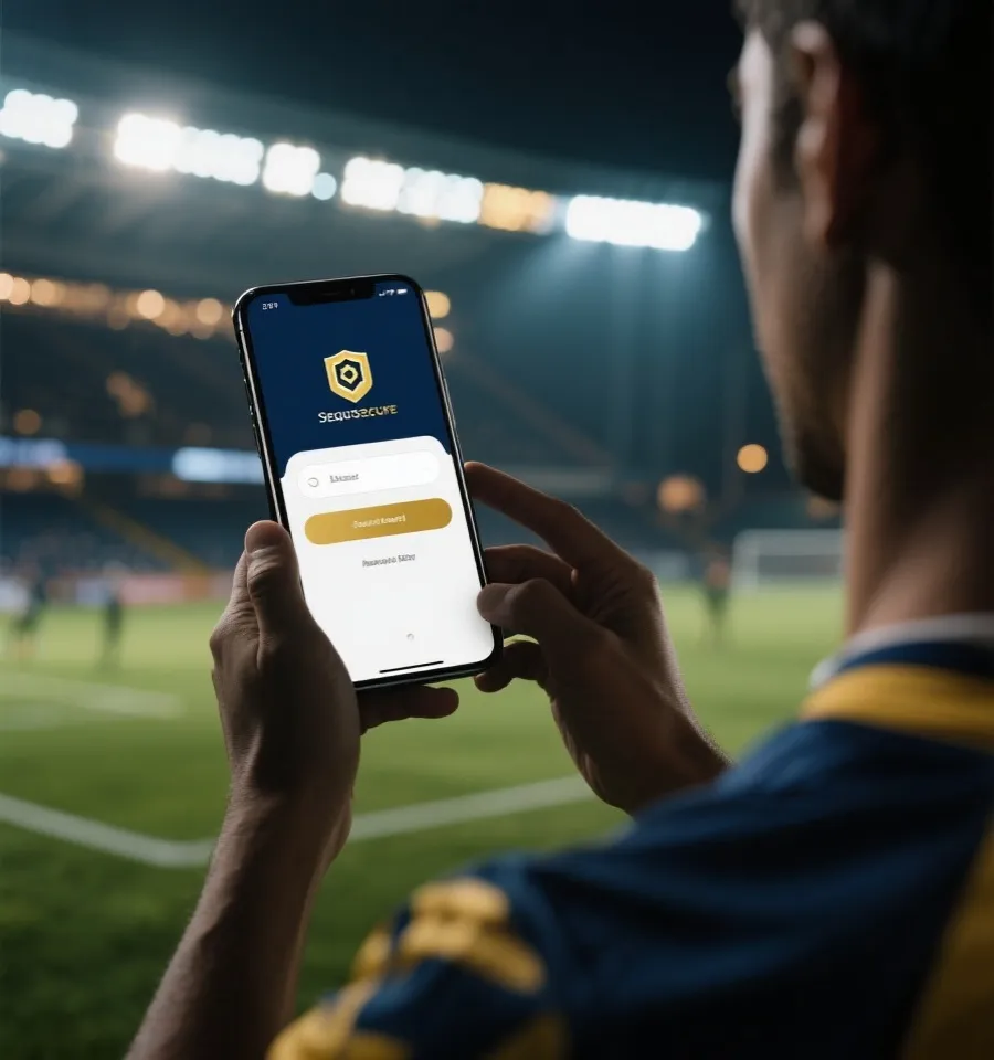 手機註冊與觀賽準備示意圖